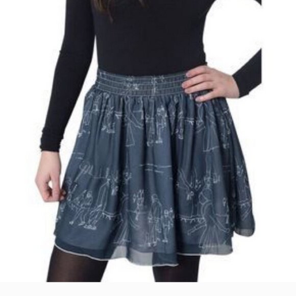 AMERICAN APPAREL gray chiffon skirt, Sz M/L. - Picture 1 of 7